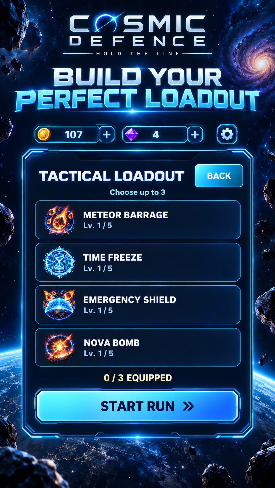 Cosmic Defence screenshot: SURVIVE ENEMY WAVES